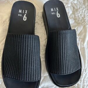 Mix No 6 brand wedge slides sandals size 9